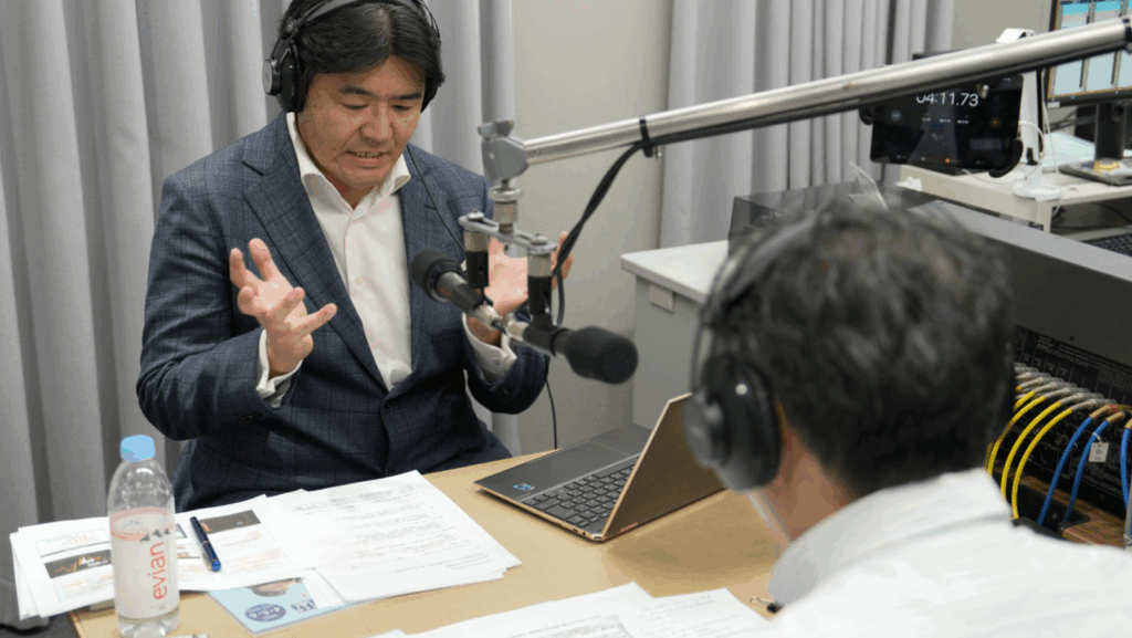 収録風景 Radio recording session