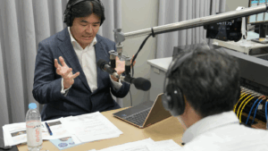 収録風景 Radio recording session