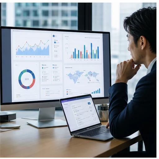 Smart Insightが複数の経営分析を行うイメージ