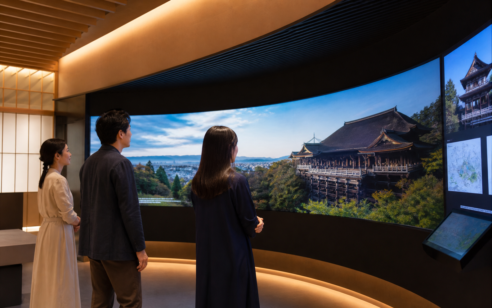 観光と文化を没入映像で紹介する実写イメージ